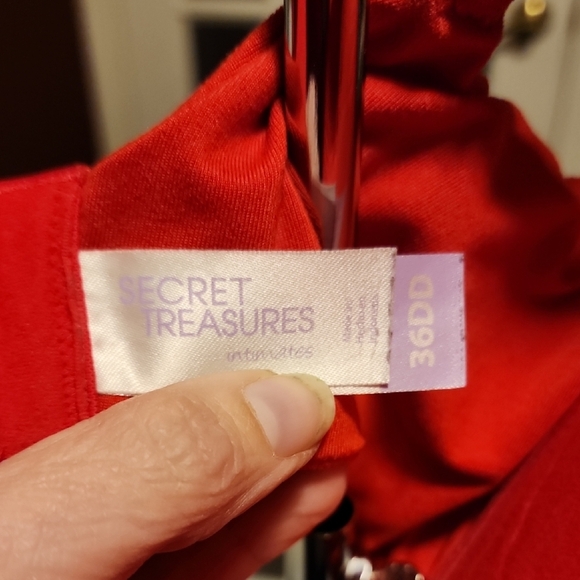 Secret Treasures Red Full-Coverage Bra with Adjustable Straps - Picture 2 of 2